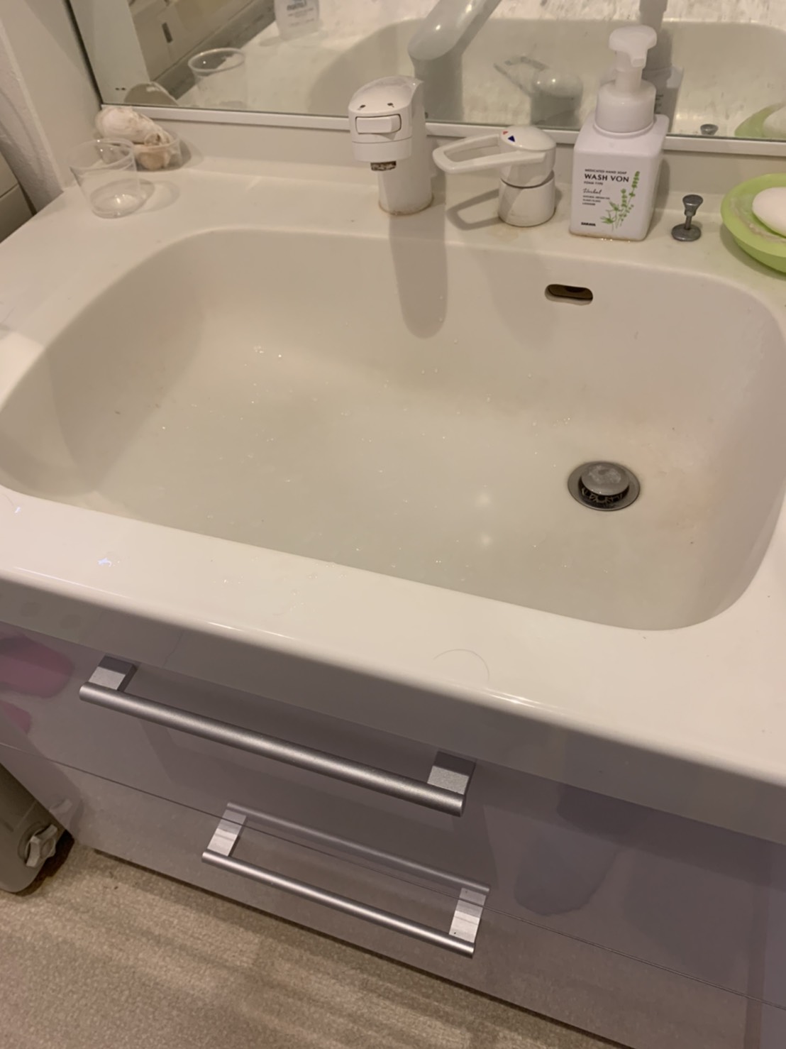 洗面蛇口水漏れ